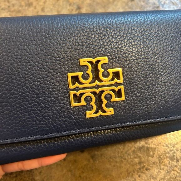 NWT Tory Burch Long Snap Wallet Royal Navy - Picture 10 of 11